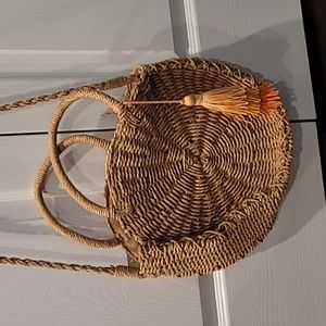 NWT Crown Vintage straw bag